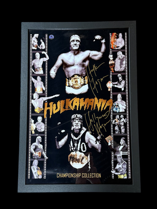 Hulk Hogan Double Signed Gold Collection 16x20 Poster