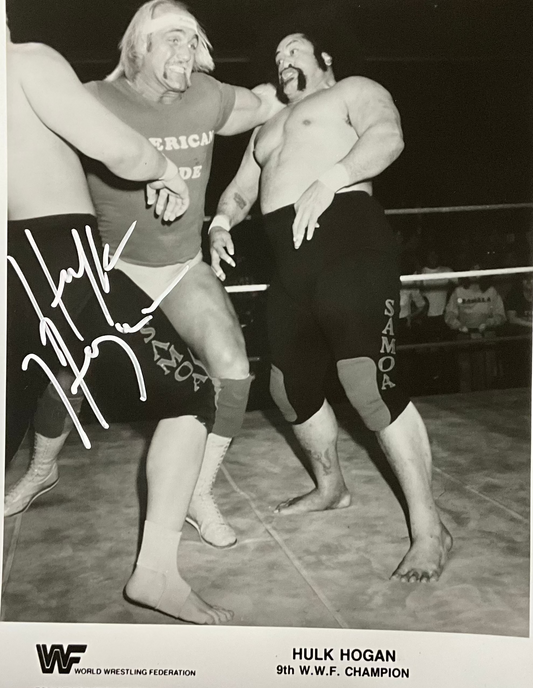 Signed Hulk Hogan 9th W.W.F. Champion 1984  8x10 Photo Mint