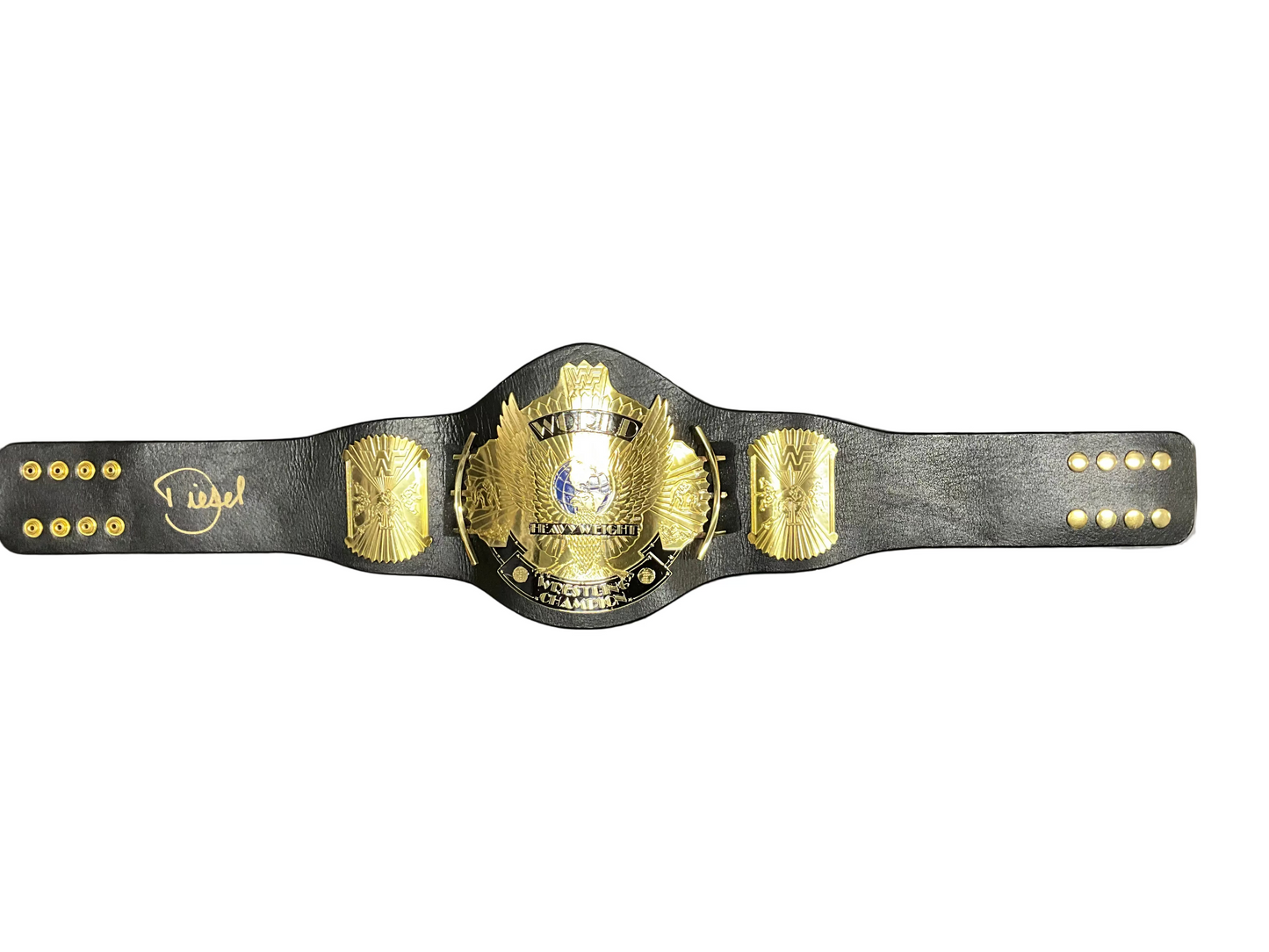 Kevin Nash Diesel Mini Winged Eagle Title Signed
