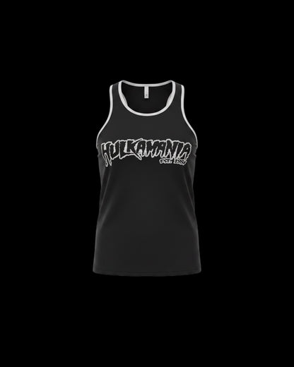Mens Black Hulkamania Reflective Tank Top