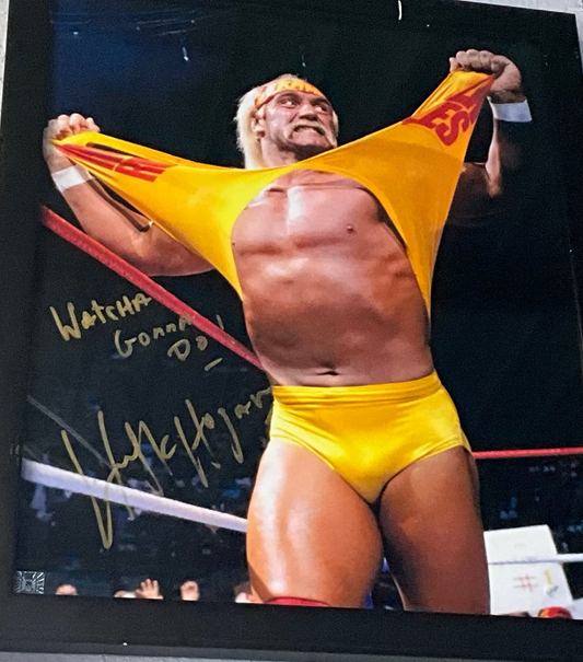 Shirt Rip Hulk Rules Hulk Hogan Signed 16x20 Poster