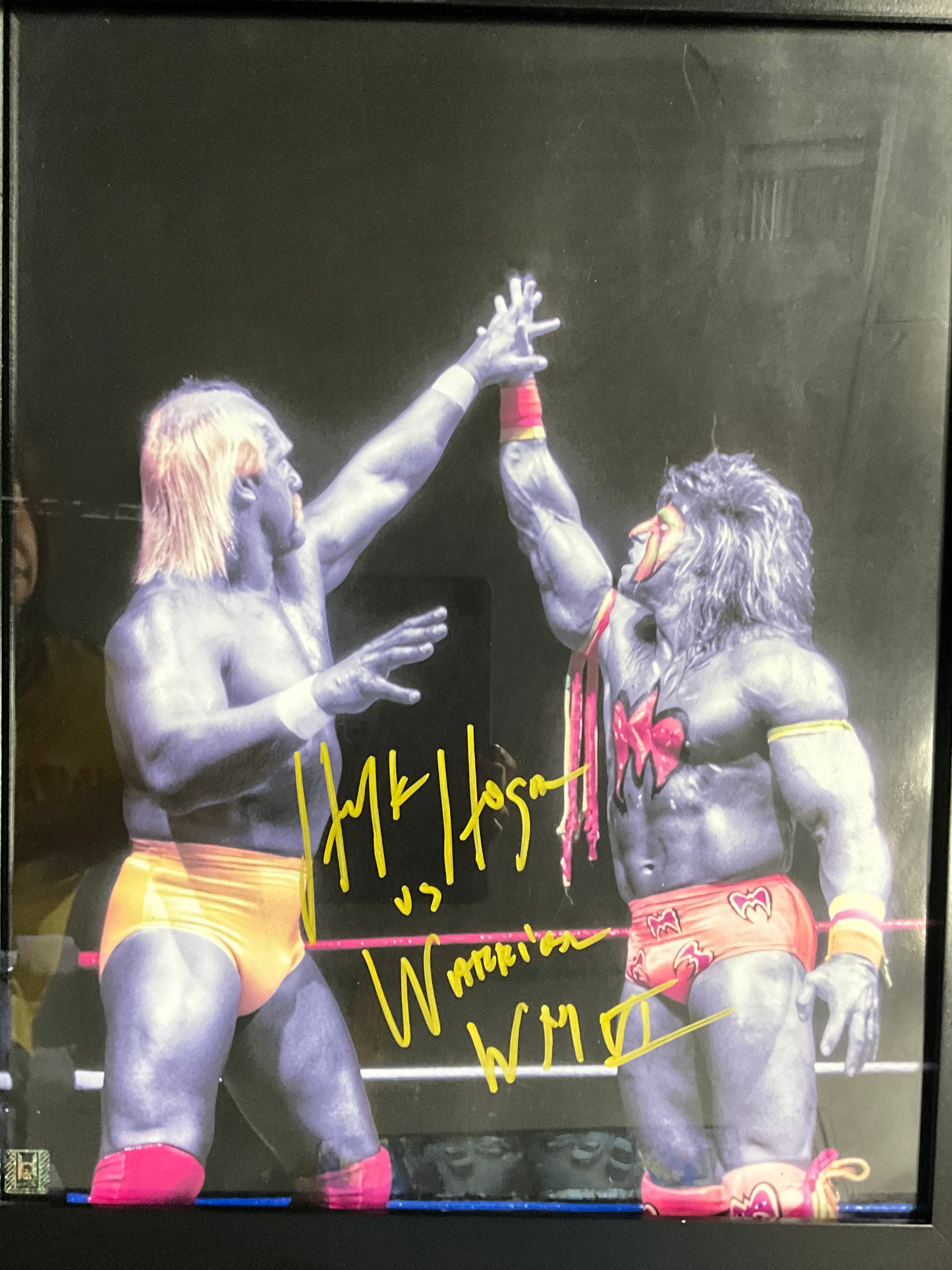 Hulk Hogan autographed And Ultimate Warrior 16 x 20 Poster