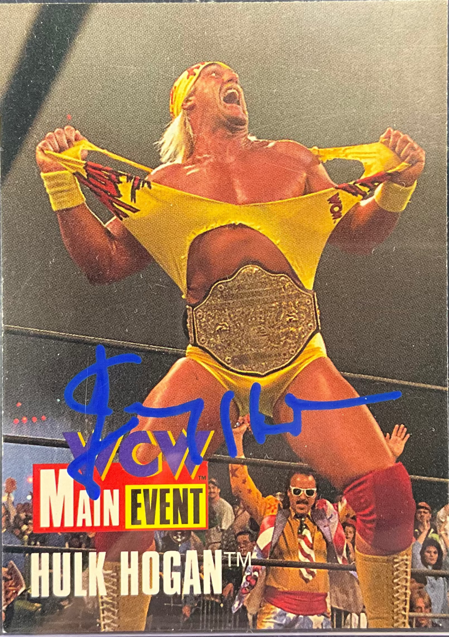 WCW Main Event Hulk Hogan #2 Trading Card Signed by Jimmy Hart