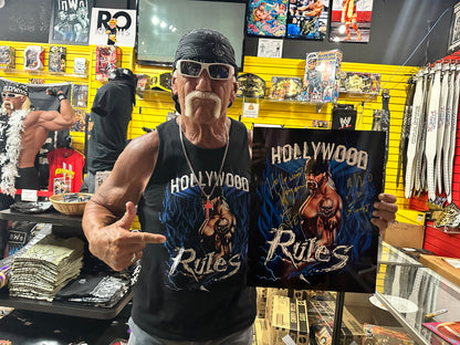Hollywood Rules Autographed Metal Wall Plaque