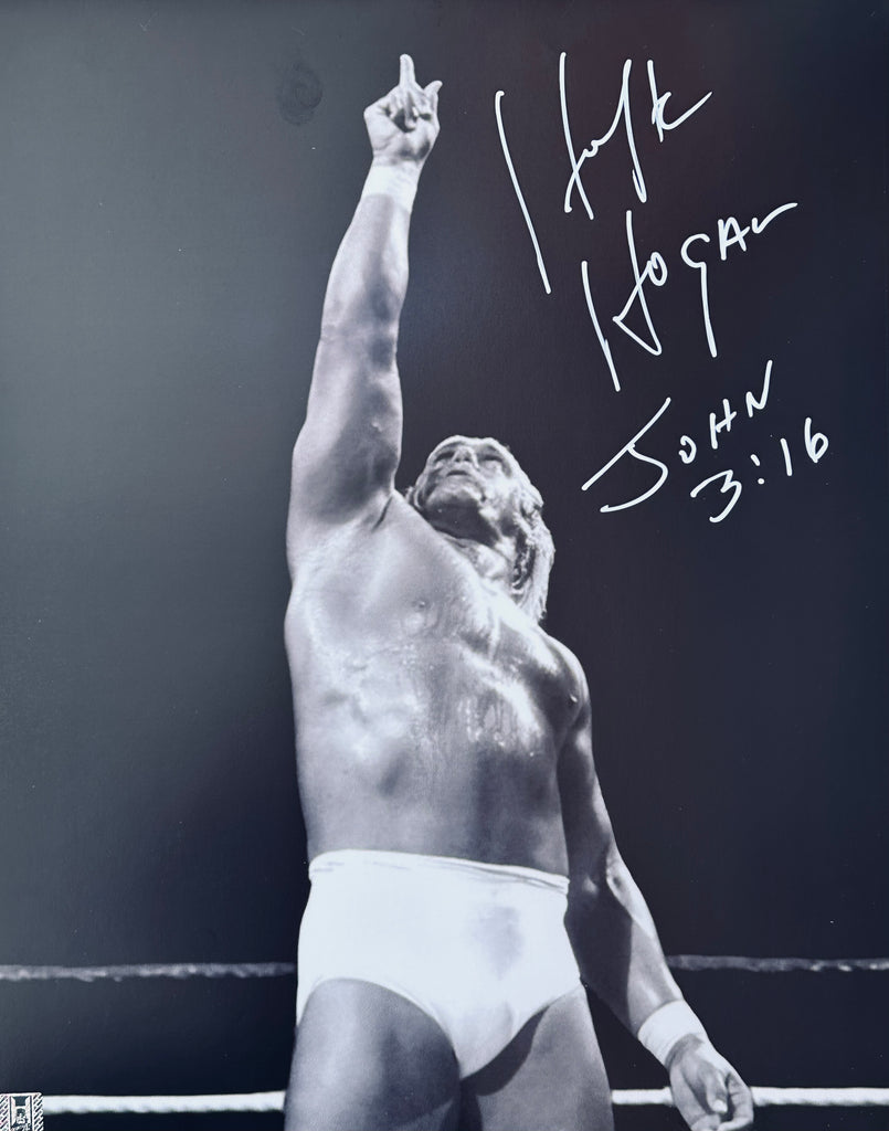 Hulk Hogan John 3:16 Autographed 16x20 Poster