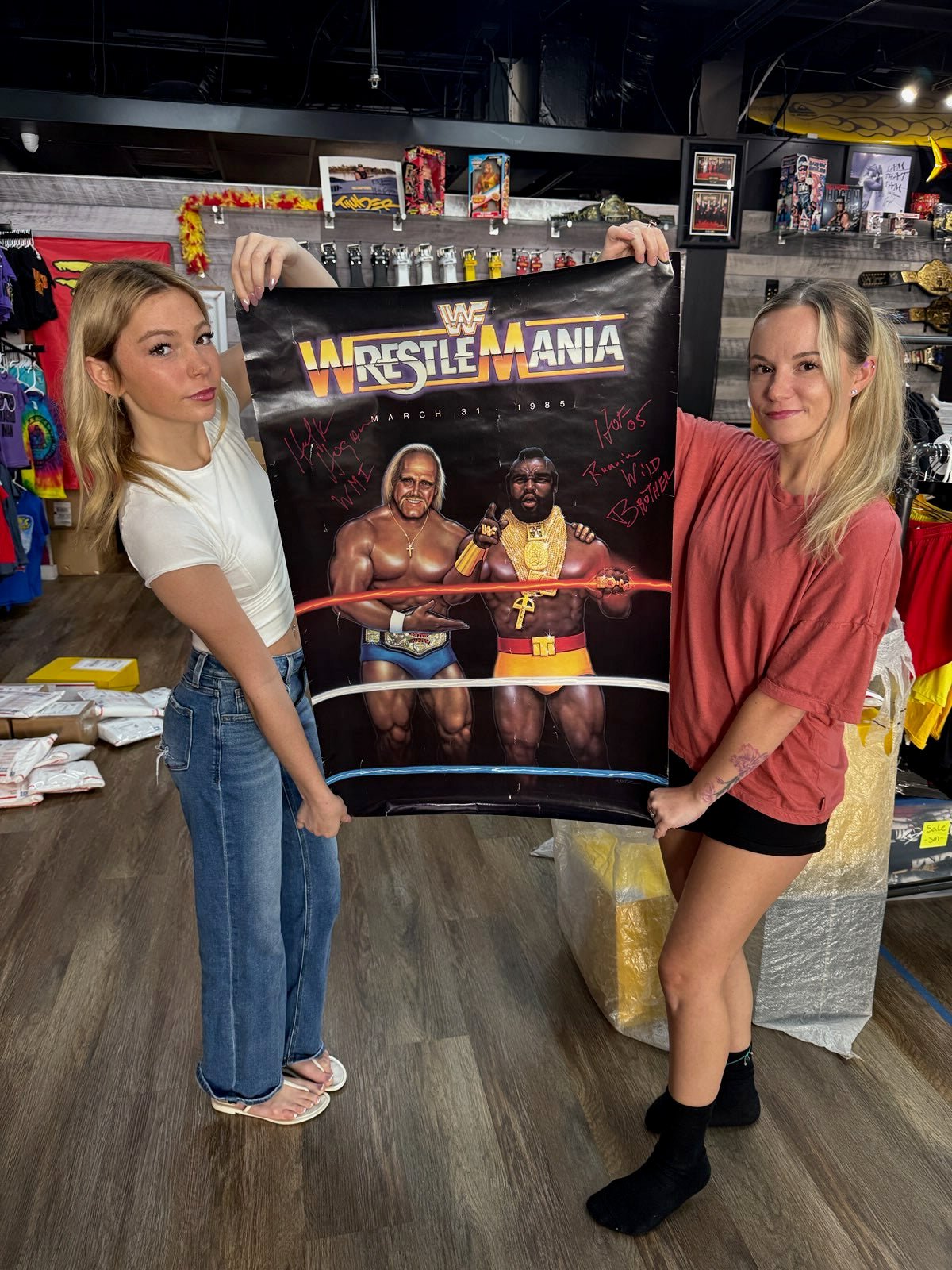 Wrestlemania 1 Hulk Hogan Autographed Poster