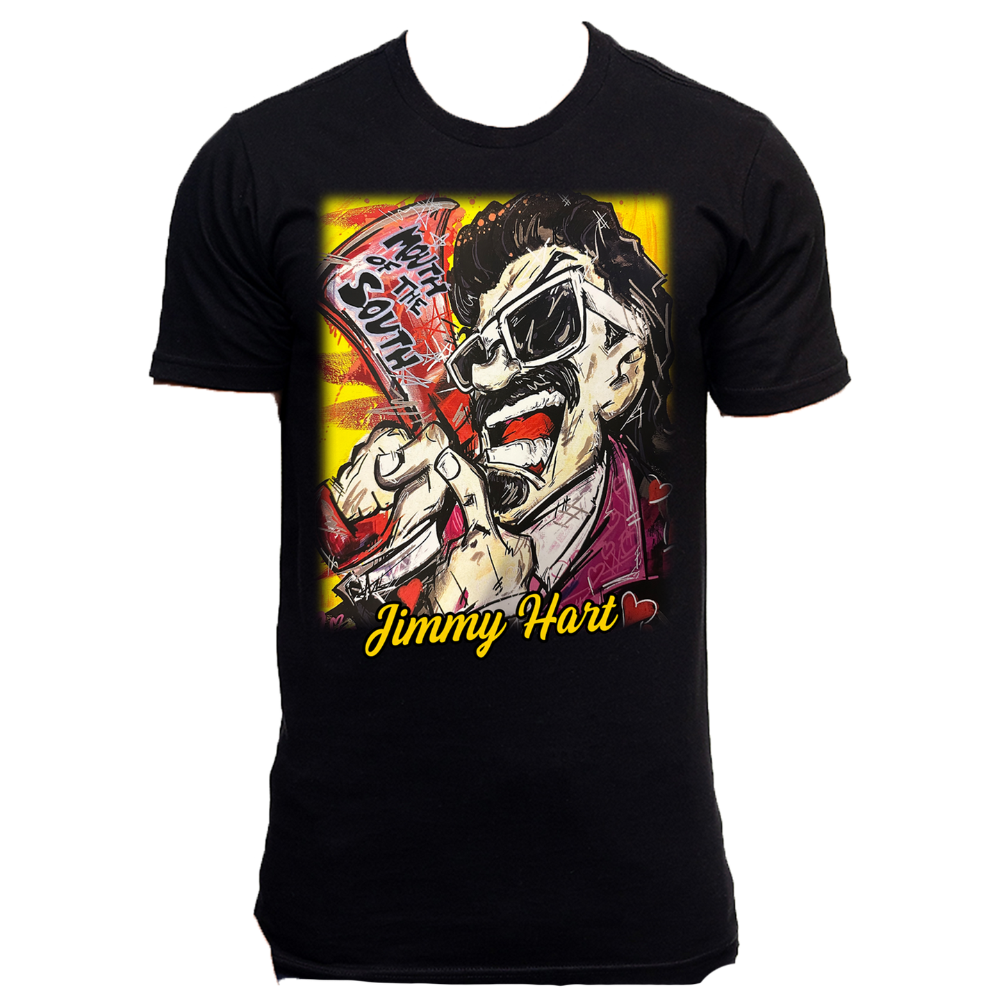 Jimmy Hart Caricature Painting Adult T-Shirt