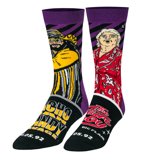 Machoman Vs. Nature Boy Socks