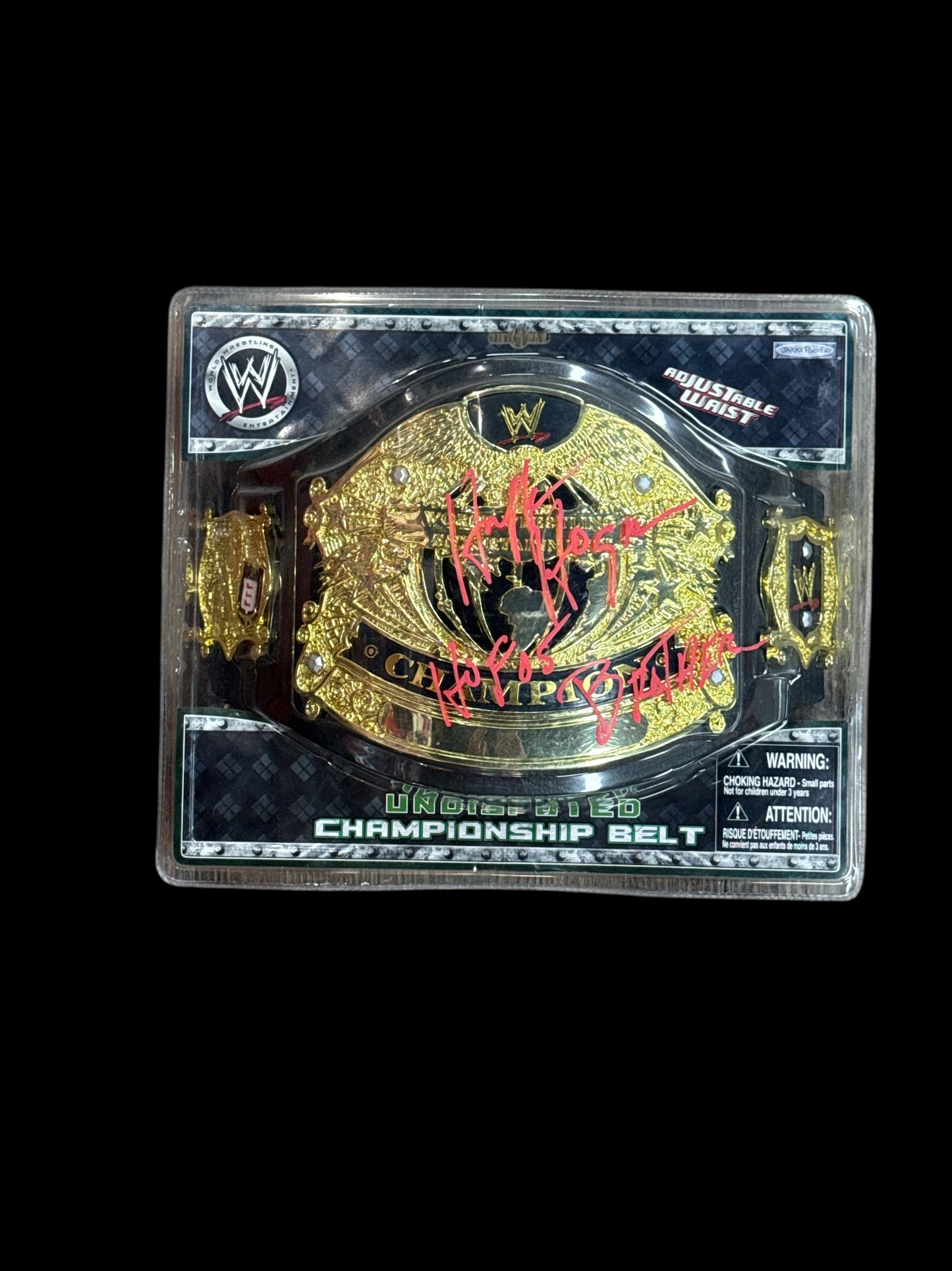 WWE Rare Undisputed Championship Belt SIGNED Adjustable Waist
