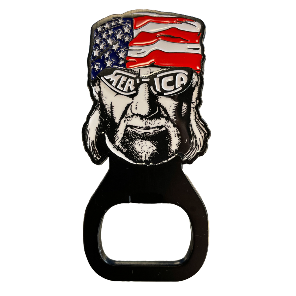 "Hollywood" Hulk Hogan 'Merica Bottle Opener and Magnet