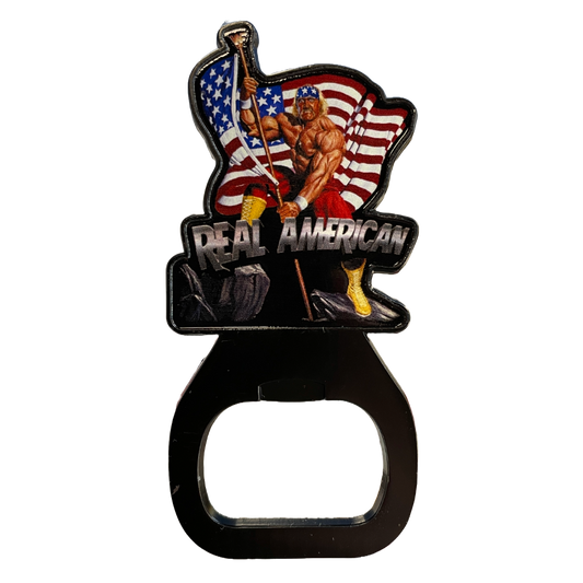 Bottle Opener Magnet Hulk Hogan Real American