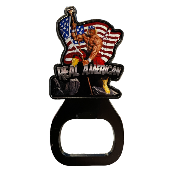 Bottle Opener Magnet Hulk Hogan Real American
