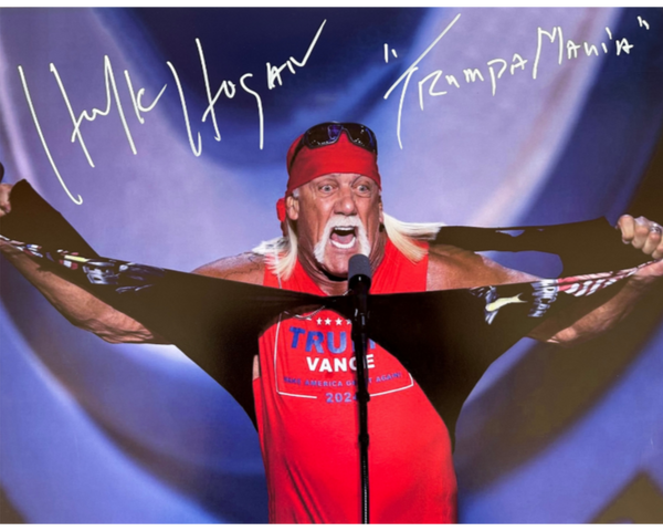 "Trumpamania" Shirt Rip Autographed 8x10