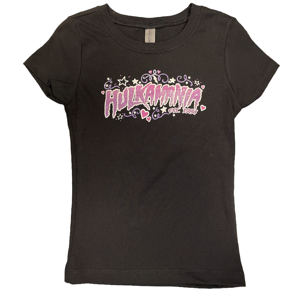 Youth Girls Black Hulkamania Tee