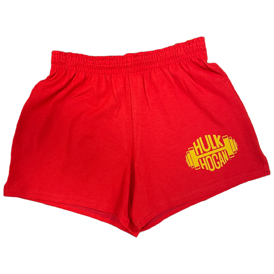 Women's Red Hulkamania Gym Shorts