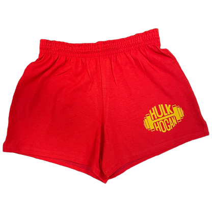 Women's Red Hulkamania Gym Shorts
