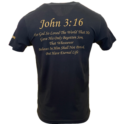 Black John 3:16 Adult T-Shirt