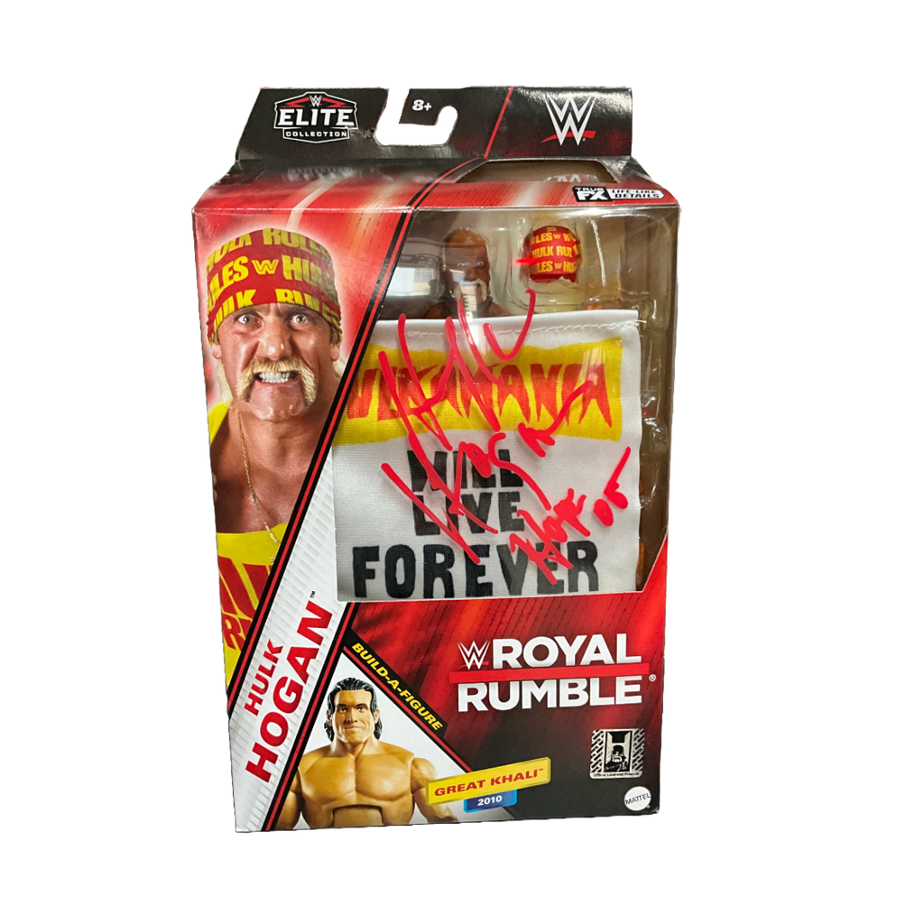 Autographed WWE Elite Collection Royal Rumble Hulk Hogan "Hulkamania Will Live Forever" Action Figure