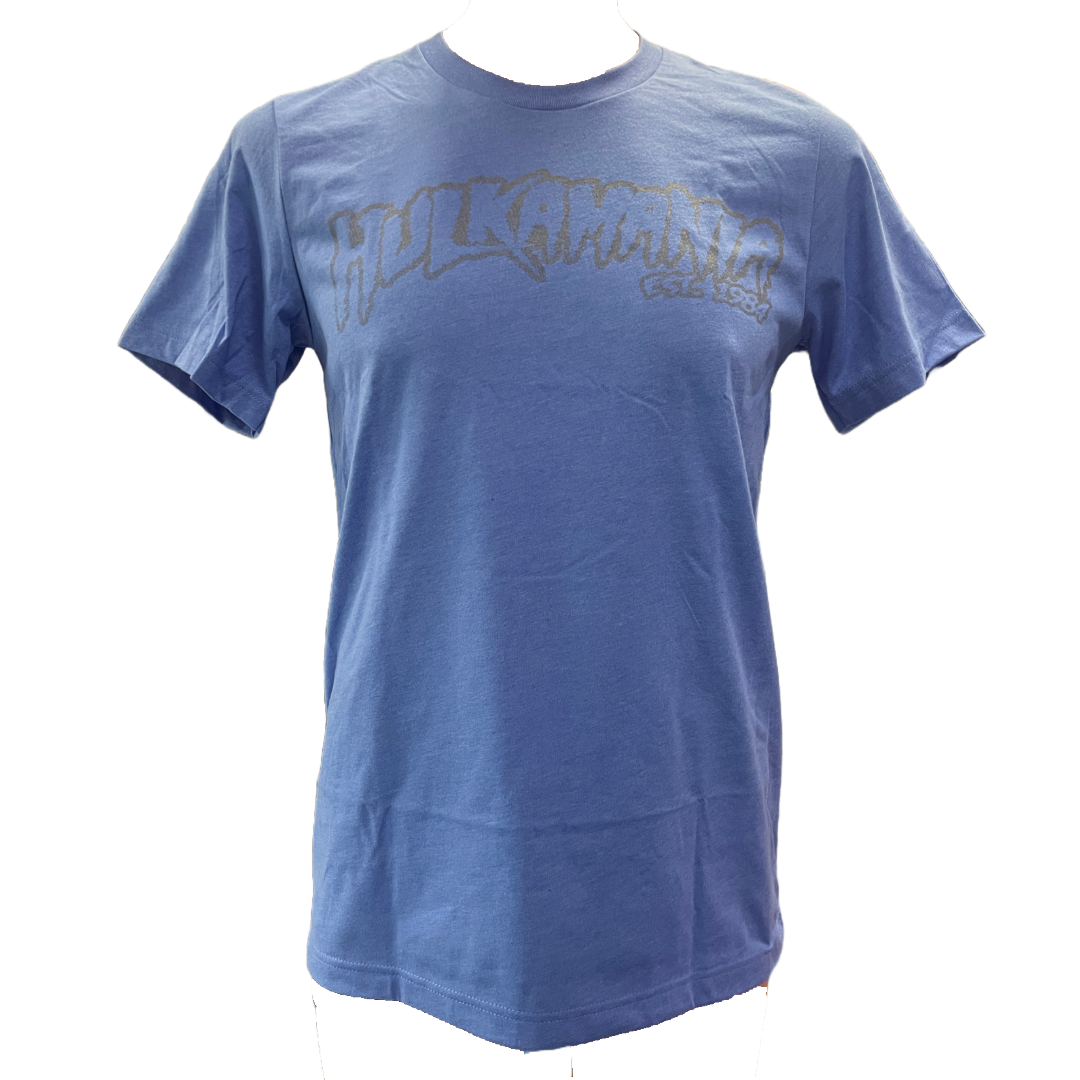 Sky Blue Reflective Hulkamania Adult T-Shirt