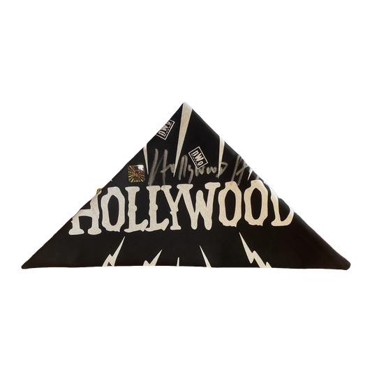 Signed Hollywood Hogan Black nWo Lightning Strike Bandana