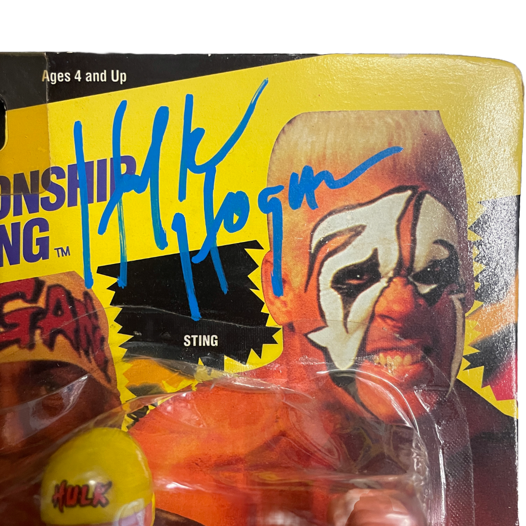 Autographed WCW Tag-Team Wrestlers "Hollywood" Hulk Hogan & Sting 2-Pk Action Figure Set