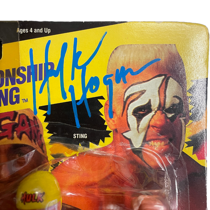 Autographed WCW Tag-Team Wrestlers "Hollywood" Hulk Hogan & Sting 2-Pk Action Figure Set