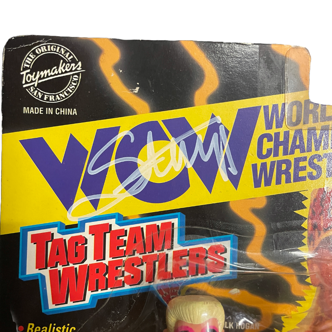 Autographed WCW Tag-Team Wrestlers "Hollywood" Hulk Hogan & Sting 2-Pk Action Figure Set