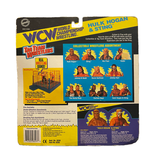 Autographed WCW Tag-Team Wrestlers "Hollywood" Hulk Hogan & Sting 2-Pk Action Figure Set