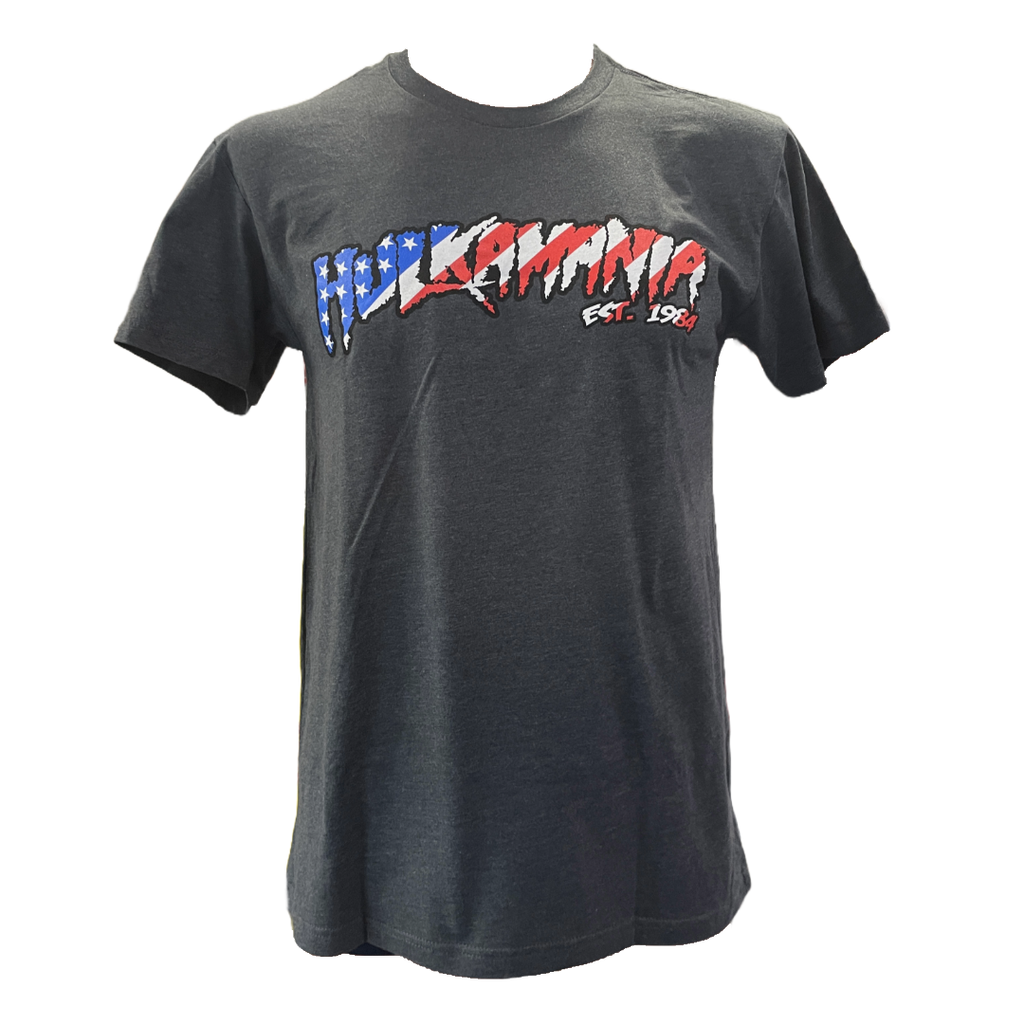 Gray American Flag Hulkamania Tee