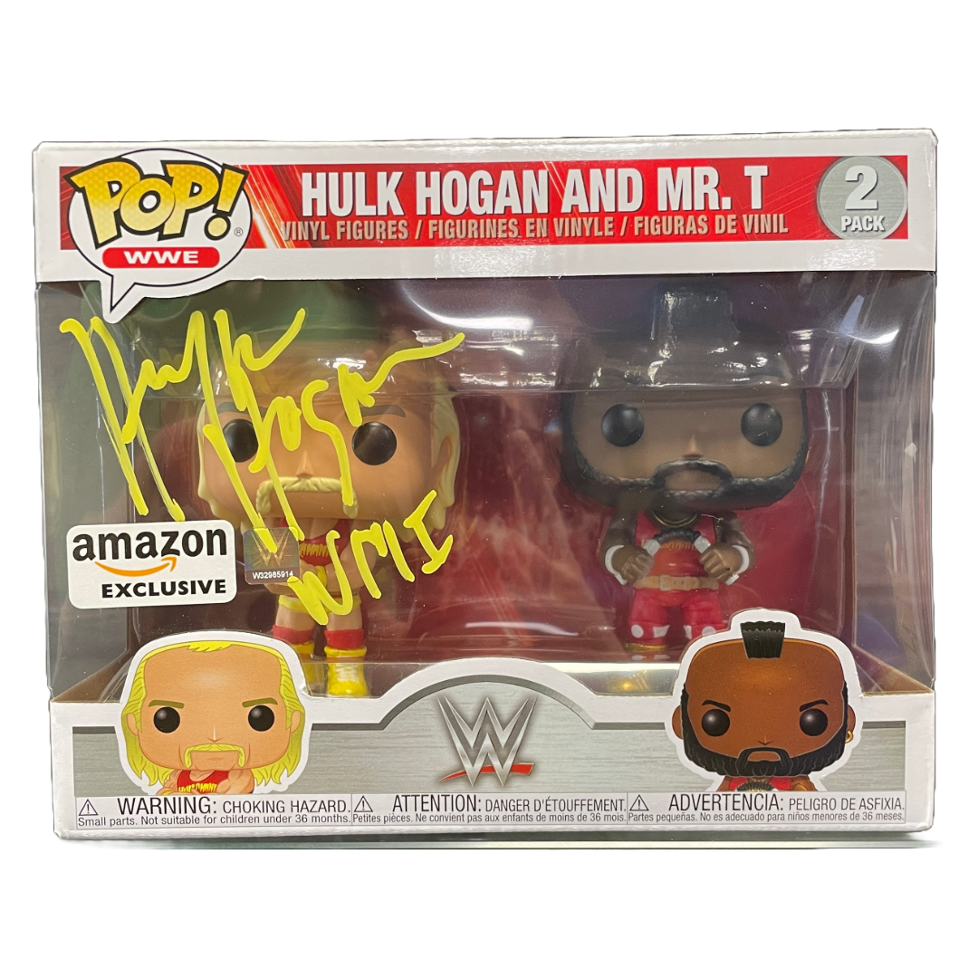 Signed Hulk Hogan & Mr. T Hulkamania “Amazon Exclusive" (51720) Funko Pop! 2 pack
