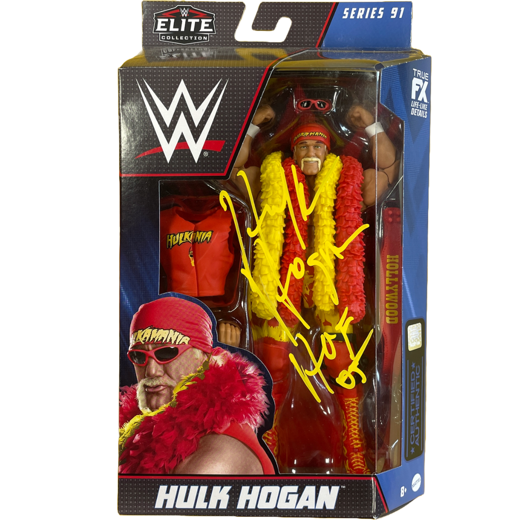 Autographed Mattel WWE Elite Series 91 Hulk Hogan