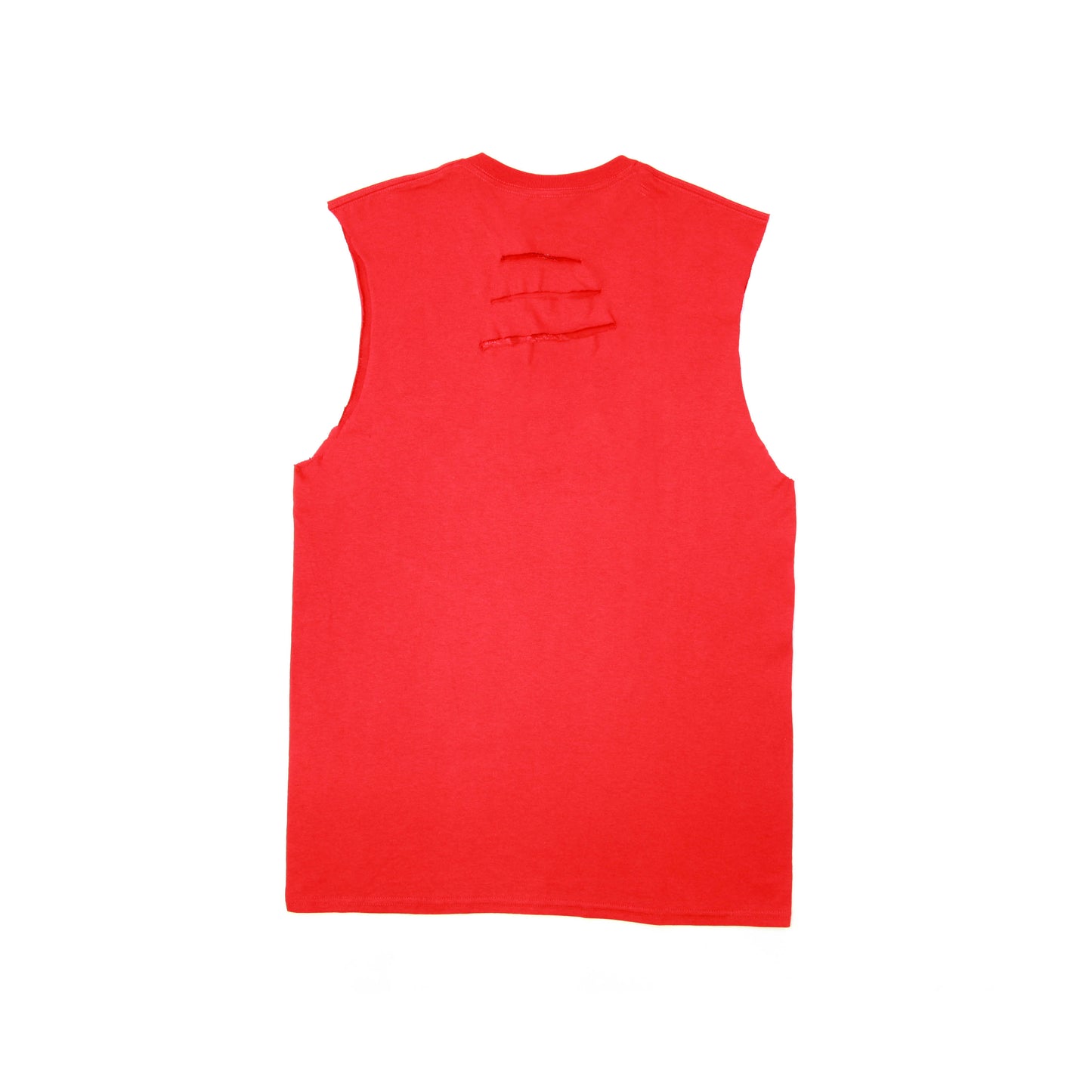 Sleeveless Red Hulkamania Cut Off Adult Tank Top
