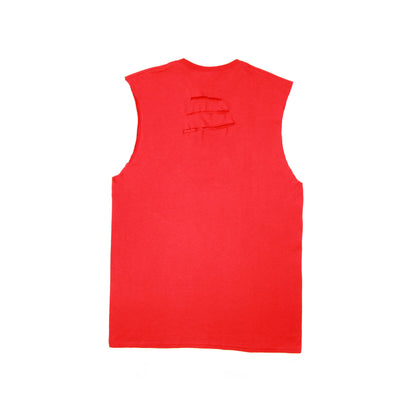 Sleeveless Red Hulkamania Cut Off Adult Tank Top