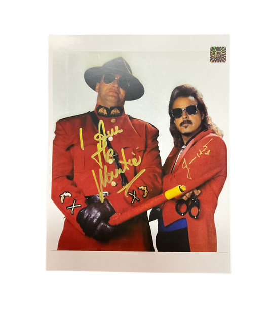 The Mountie and Jimmy Hart 11 x 8.5 Autographed Photo
