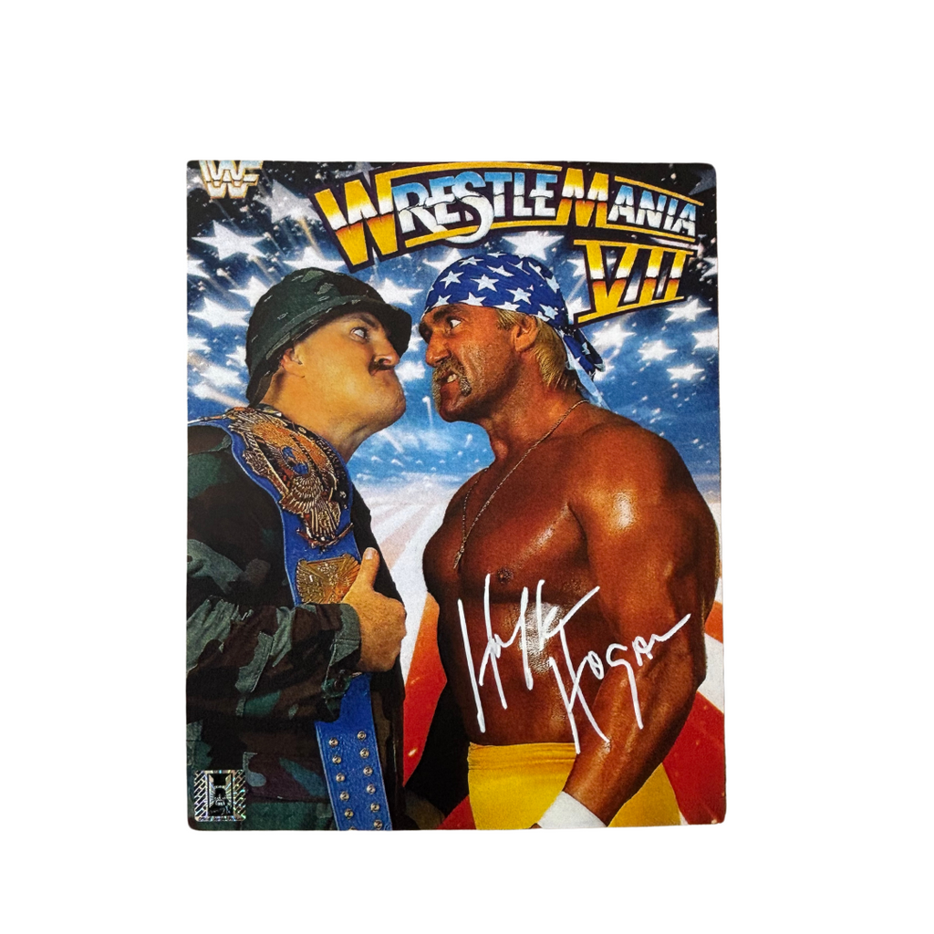 Wrestlemania VIII: Sargent Slaughter vs Hulk Hogan Autographed 8x10