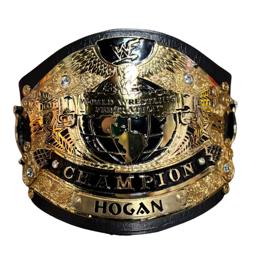 24kt Gold Plated Hulk Hogan Undisputed World Heavyweight Championship SIGNED Replica Title Belt