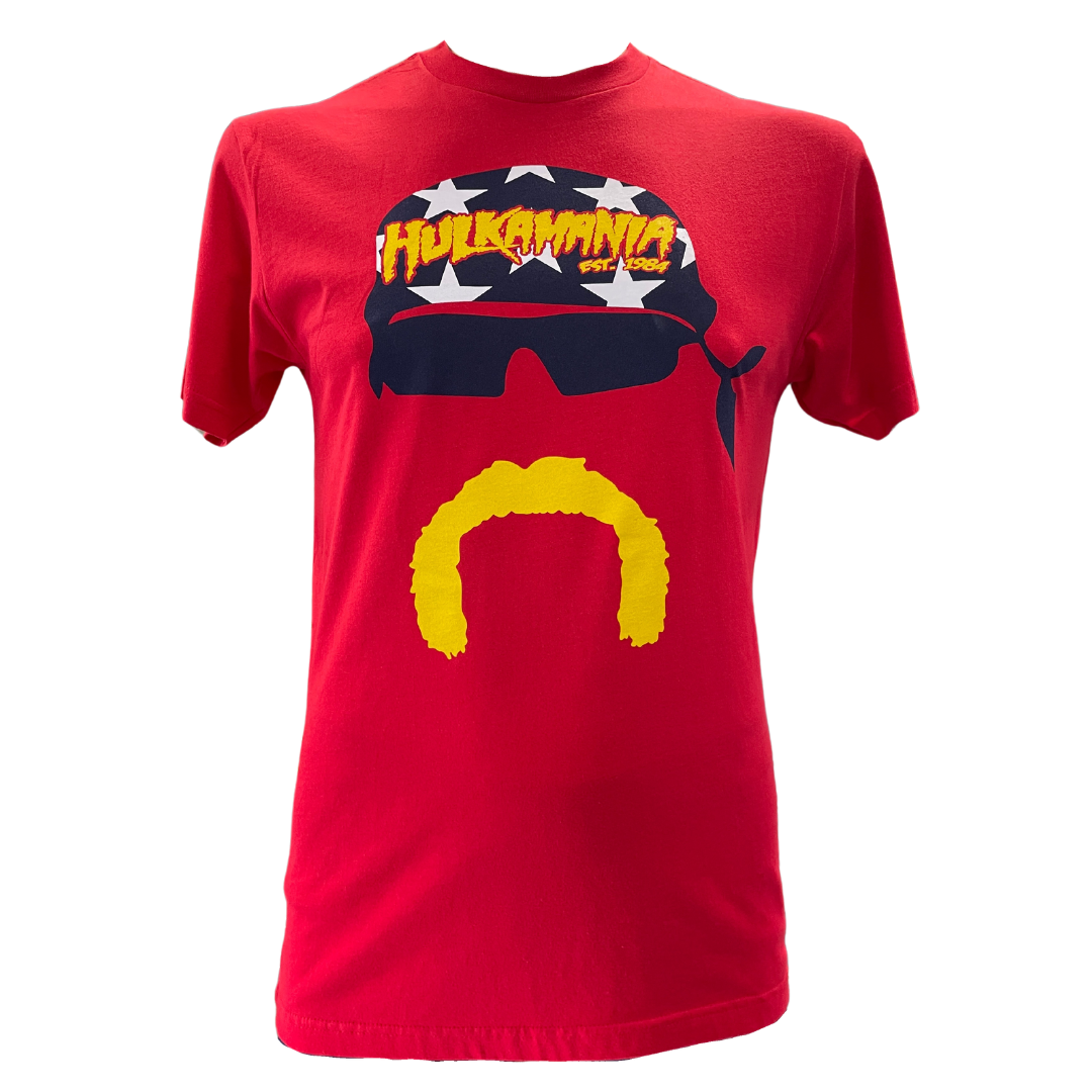Hulkamania Face Silhouette Adult T-Shirt