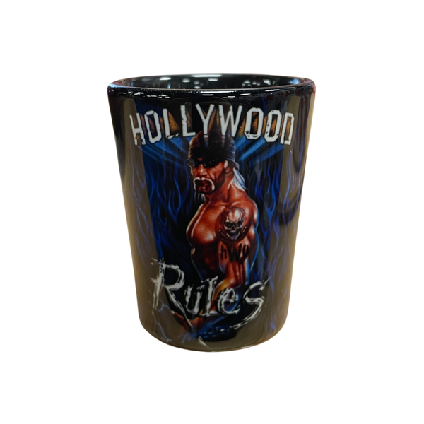 Hollywood Rules Blue Flame Shot Glass