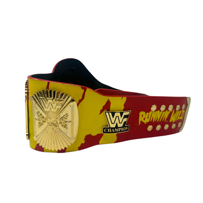 Custom Red & Yellow Winged Eagle 24kt Gold Plated Replica Title Belt