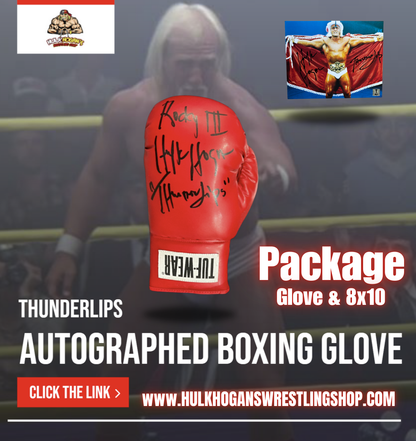 Thunderlips Autographed Boxing Glove Package