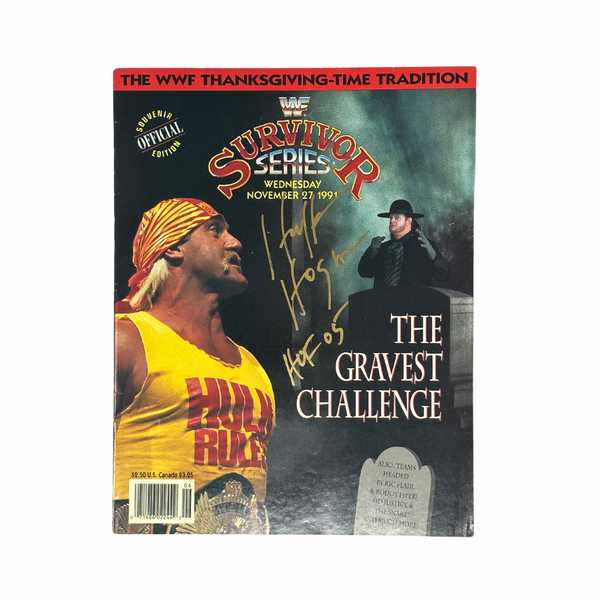 WWF SOUVENIR THE GRAVEST CHALLENGE AUTOGRAPHED PROGRAM
