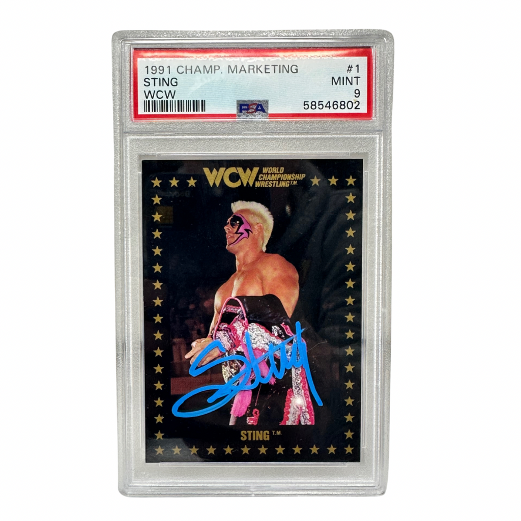 1991 WCW Autographed Sting Marketing champ