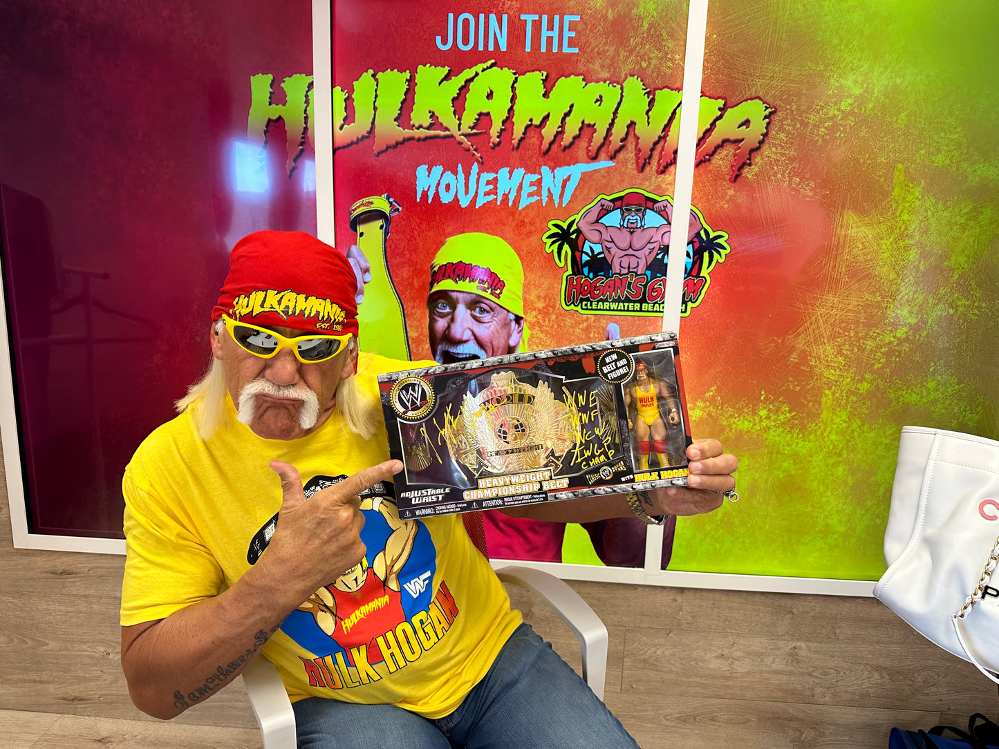 WWE Autographed Toy Heavyweight Belt W/ Figure