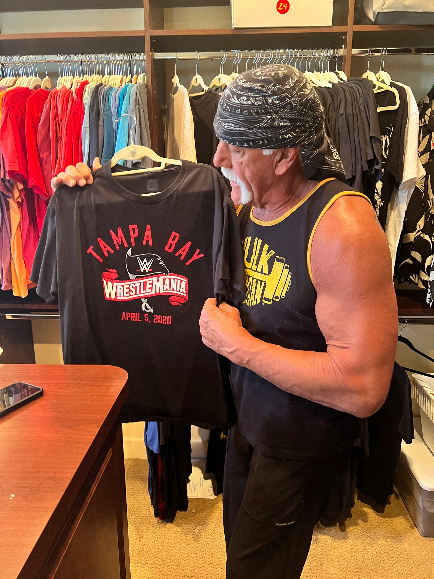 Hulk Hogan Worn WrestleMania April, 5 2020 T-Shirt