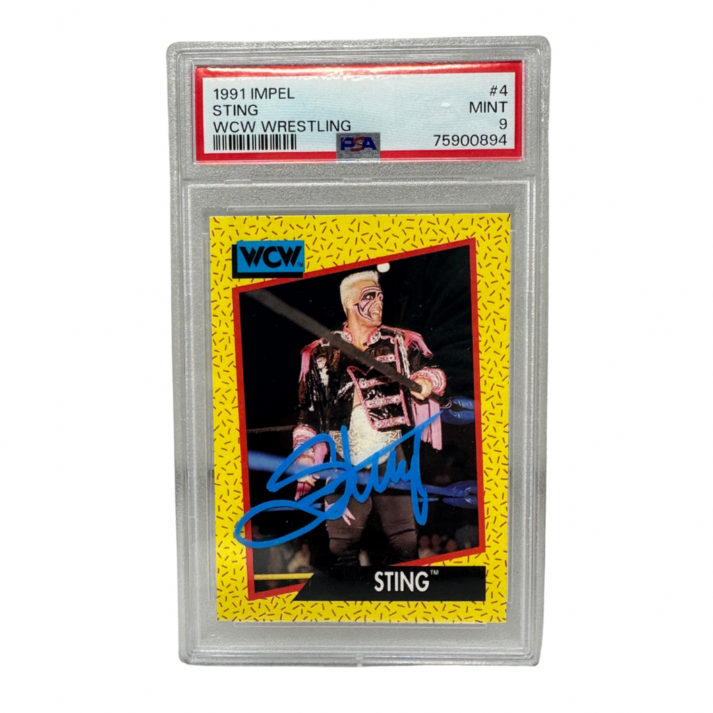 1991 Autographed Impel WCW Sting Trading Card