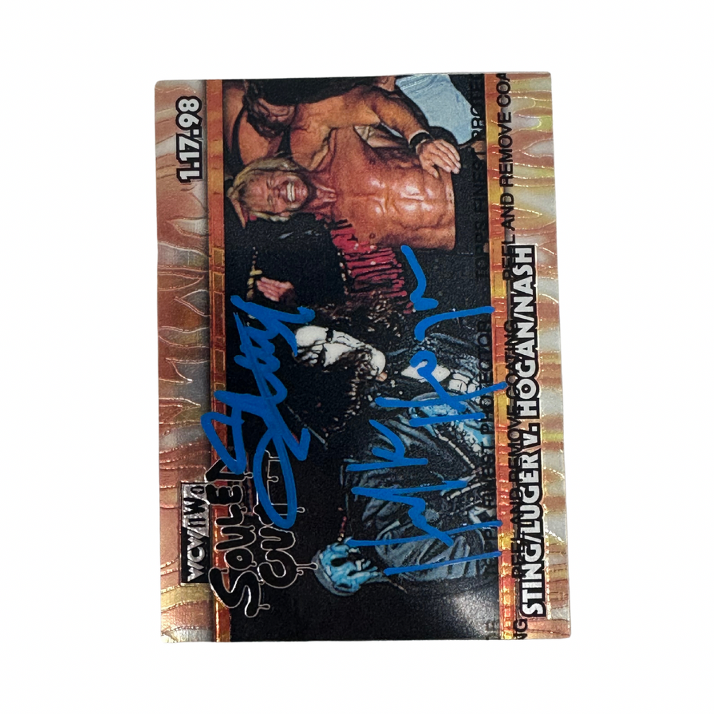 WCW 1998 Nwo Autographed Sting topps card