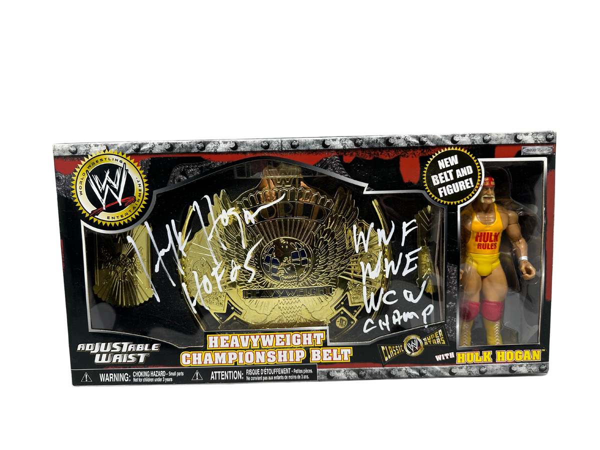 WWE Toy Heavyweight Championship Autographed Belt & Figure Package ...