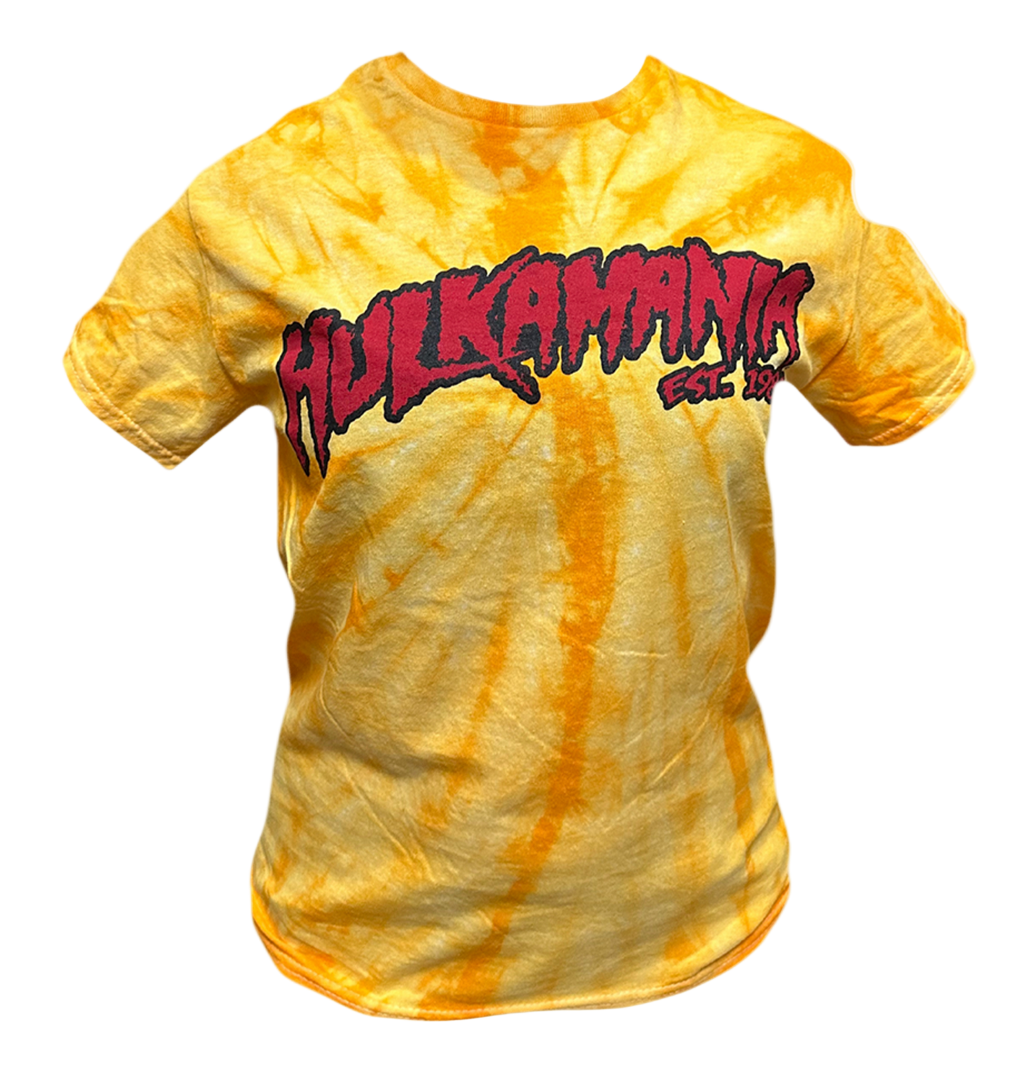 Gold Tie Dye Hulkamania Adult T-Shirt