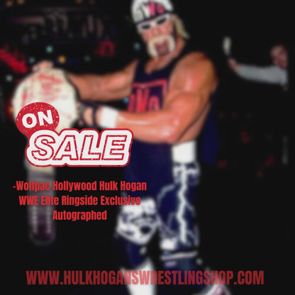 Signed WWE Elite Collection Ringside Exclusive Wolfpac Hollywood Hulk Hogan Action Figure