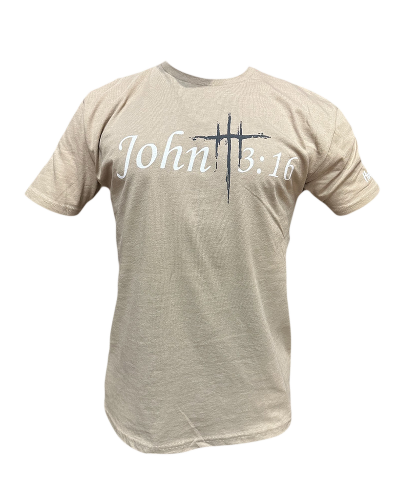 Sand John 3:16 Adult T-Shirt